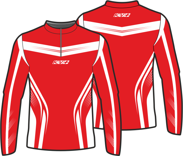 SPRINT JERSEY UNISEX with front zipper (red/white)
