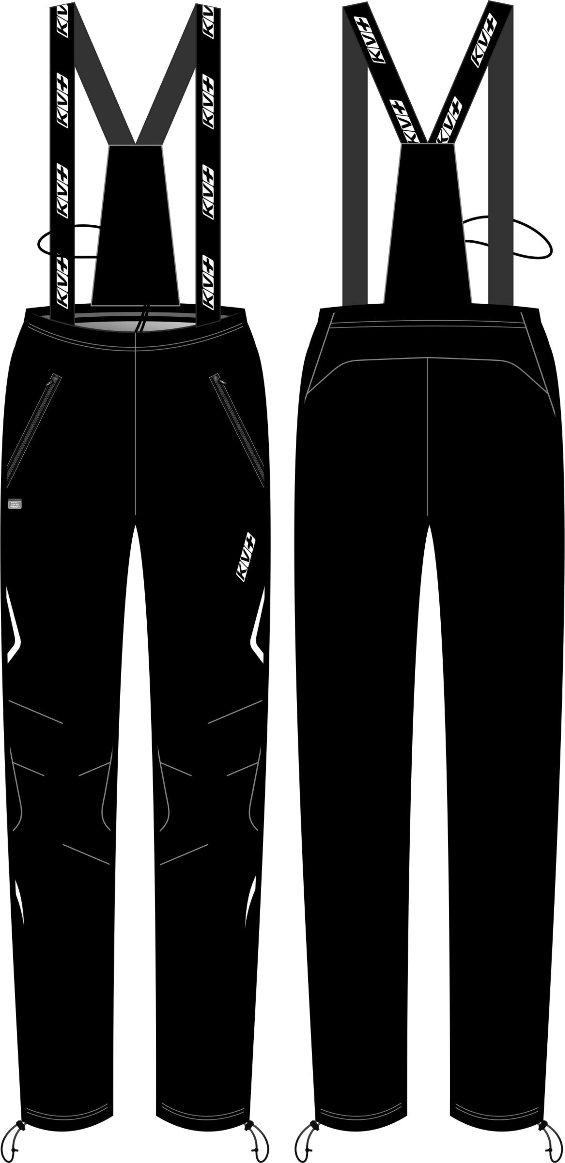 CROSS PANTS UNISEX bib & brace (black)