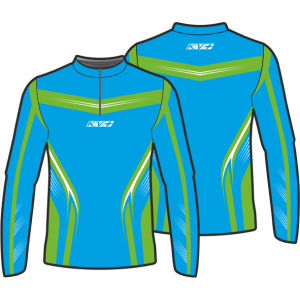 SPRINT JERSEY UNISEX with front zipper (blue/green)