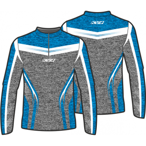 SPRINT JERSEY UNISEX with front zipper (blue/grey)